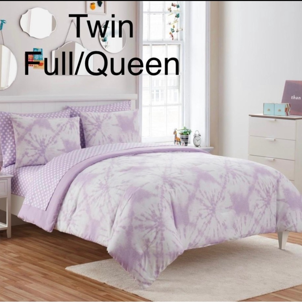 Lavender Tie-Dye Comforter Set